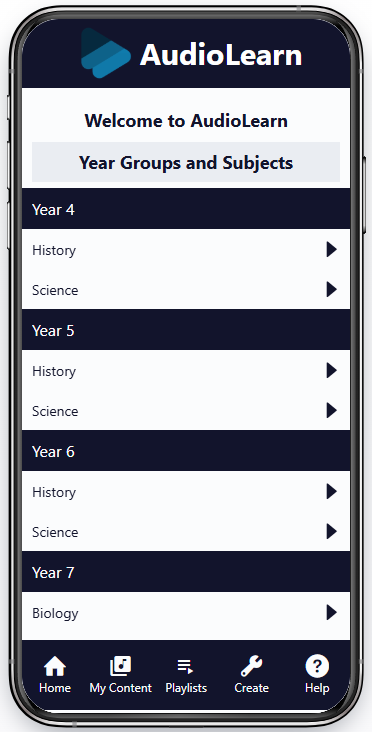 Year-Groups-and-Subjects AudioLearn - Subjects Organised by Year Group